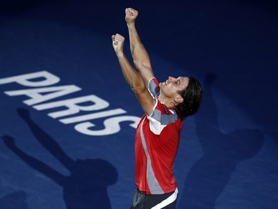 David Ferrer sa teší zo svojho prvého triumfu na turnaji Masters