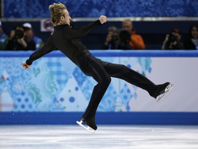 Jevgenij Pľuščenko počas tímovej súťaže v Soči