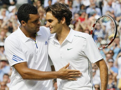 Jo-Wilfried Tsonga a Roger Federer