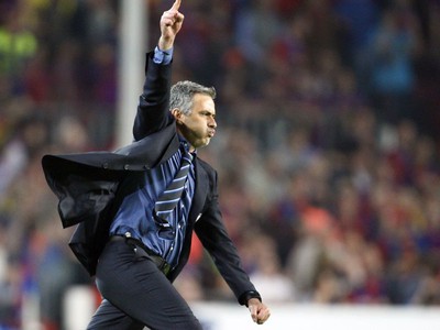 ´Special One´ José Mourinho a jeho obrovská radosť na Nou Campe