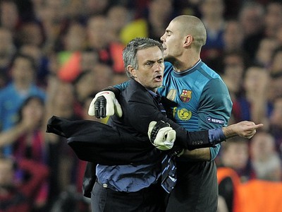 Mourinho v strete s Valdézom, 28.4.2010