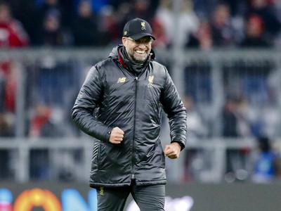 Tréner Liverpoolu Jürgen Klopp sa teší z víťazstva nad Bayernom Mníchov