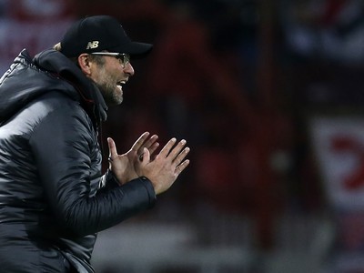 Tréner Liverpoolu Jürgen Klopp počas zápasu C-skupiny Ligy majstrov