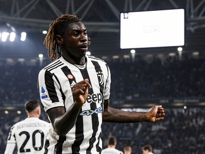 Moise Kean oslavuje gól Juventusu