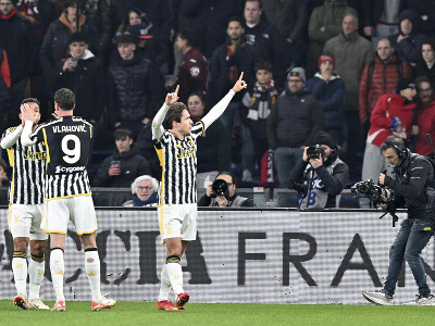 Hráči Juventusu oslavujú gól