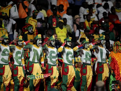 Na snímke fanúšikovia Senegalu