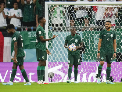 Futbalisti Saudskej Arábie po inkasovanom góle
