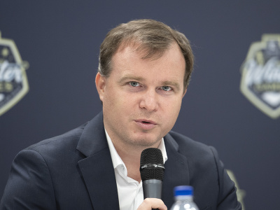 Na snímke riaditeľ Asociácie profesionálnych klubov ľadového hokeja ČR Martin Loukota počas tlačovej konferencie Kaufland Winter Games 30. novembra 2022 v Bratislave.