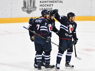 Gólové oslavy hokejistov Slovana