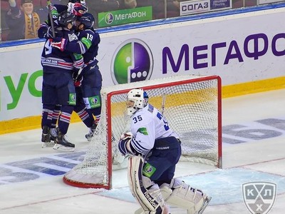 Gólové oslavy hokejistov Magnitogorsku