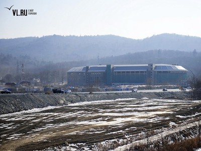 Štadión vo Vladivostoku počas