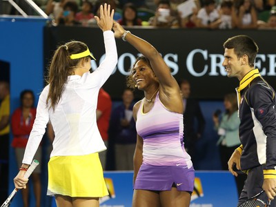 Novak Djokovič, Ana Ivanovičová a Serena Williamsová