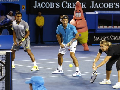Jo-Wilfried Tsonga, Roger Federer a Viktoria Azarenková