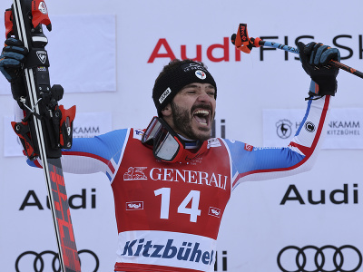 Francúz Cyprien Sarrazin vyhral prvýkrát v kariére zjazd v Kitzbüheli