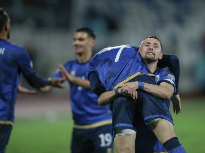 Gólové oslavy futbalistov Kosova