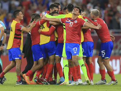 Futbalisti Kostariky sa radujú