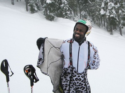 Ghanský lyžiar Kwame Nkrumah