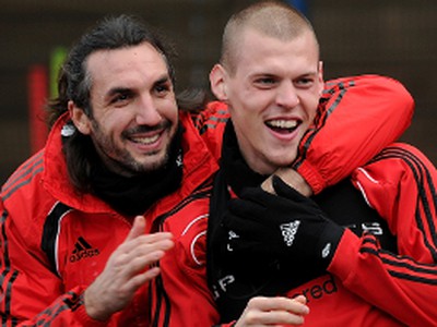 Škrtel so spoluhráčom Kyrgiakosom