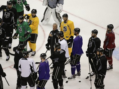 Tréning Kings pred zápasom s Rangers