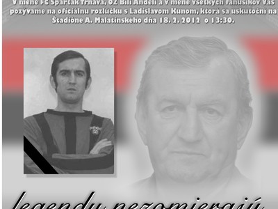 Pozvánka na rozlúčku s Ladislavom Kunom