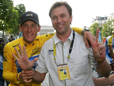 Lance Armstrong a Johan Bruyneel