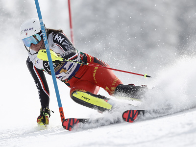Laurence St-Germainová počas slalomu v Lenzerheide