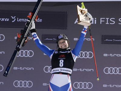 Francúzska lyžiarka Romane Miradoliová vyhrala super-G v Lenzerheide