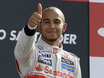 Lewis Hamilton po triumfe