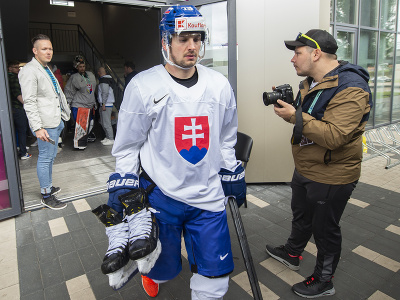 Slovenský hokejový reprezentant Libor Hudáček po tréningu
