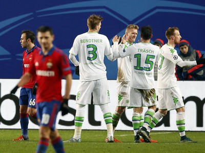 Radosť hráčov VfL Wolfsburg