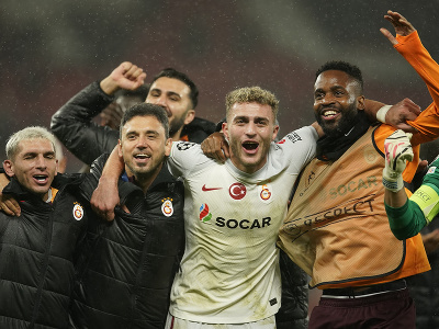 Radosť a úsmev na perách mali po zápase hráči Galatasarayu