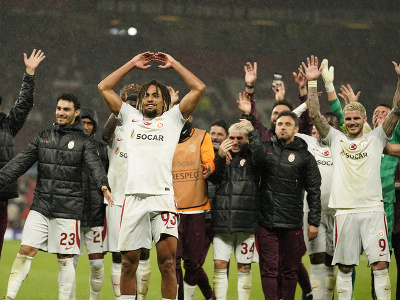 Radosť a úsmev na perách mali po zápase hráči Galatasarayu