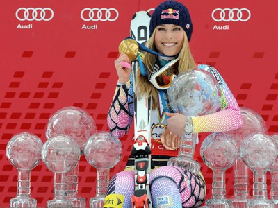 Lindsey Vonnová so záplavou trofejí