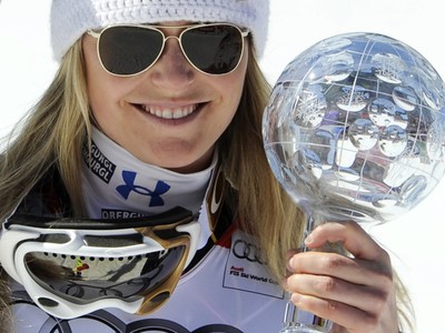 Lindsey Vonnová s glóbusom za super G