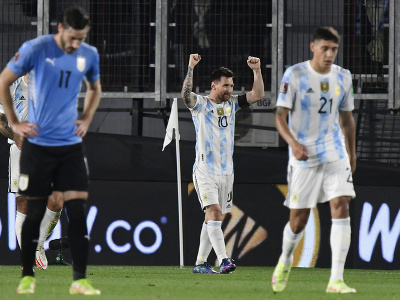 Lionel Messi oslavuje gól 