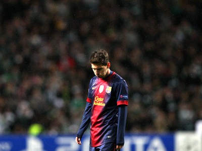 Sklamaný Lionel Messi po záverečnom hvizde