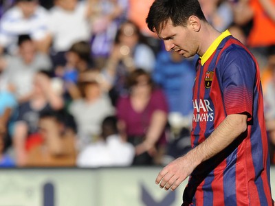 Sklamaný Lionel Messi