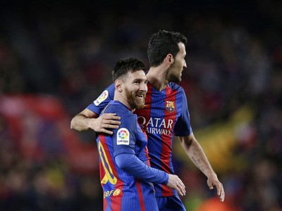 Lionel Messi oslavuje svoj gól