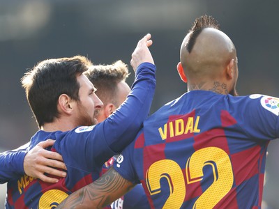 Lionel Messi oslavuje gól