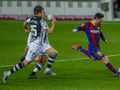 Lionel Messi v zápase proti Levante