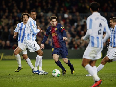 Messi v útočnej akcii