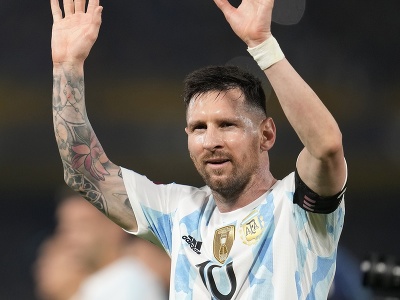 Lionel Messi sa teší po výhre Argentíny