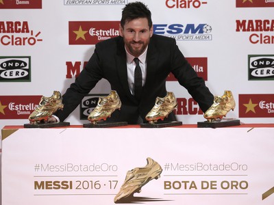 Lionel Messi si štvrtýkrát prebral Zlatú kopačku