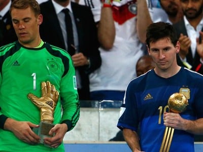 Manuel Neuer a Lionel Messi s individuálnymi oceneniami