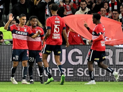 Hráči Lille oslavujú gól