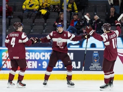 Hokejisti Lotyšska sa tešia