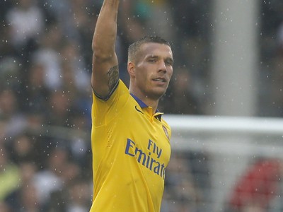 Lukas Podolski a jeho gólová radosť