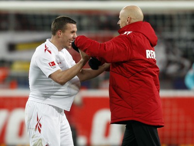 Lukas Podolski s trénerom