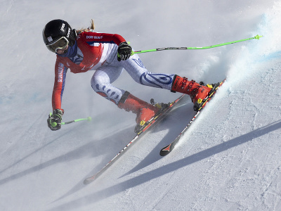 Slovenská zjazdová lyžiarka Alexandra Rexová počas súťaže v paraalpskom lyžovaní - superobrovský slalom žien v rámci XIII. zimných paralympijských hier 2022 v Pekingu