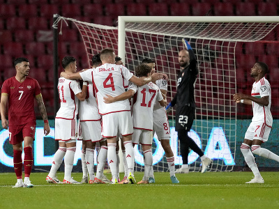 Maďarskí futbalisti sa tešia
